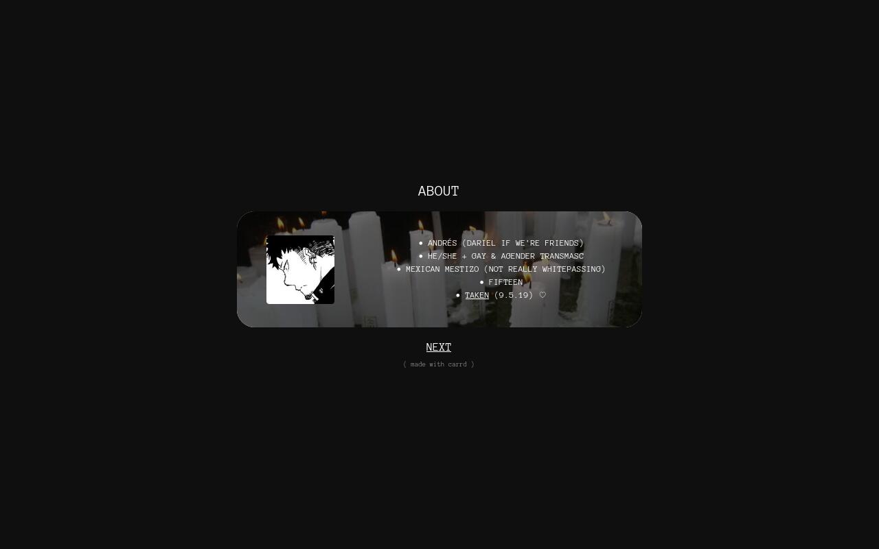 Carrd profile picture for @bazooka